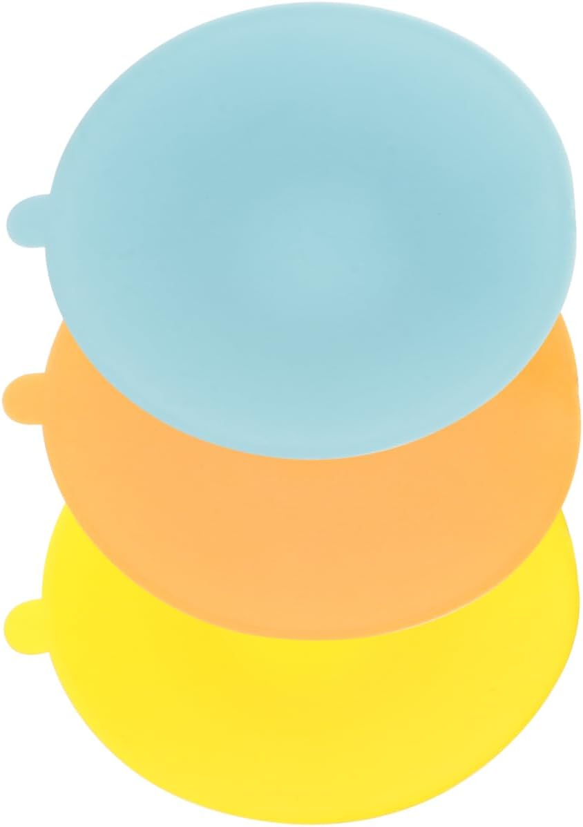 Totority Double Sided Suction Cups for Baby Bowls and Plates 3.74 Inch Silicone Non Slip Tableware Sucker Pads Secure Dining Stability for Toddlers Infants