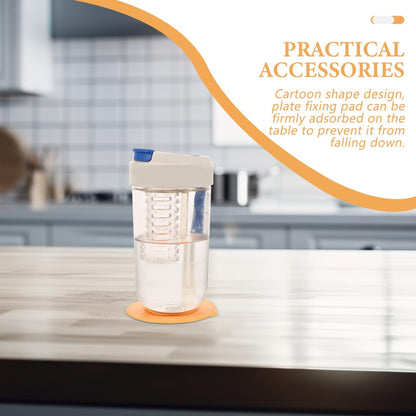 Totority Double Sided Suction Cups for Baby Bowls and Plates 3.74 Inch Silicone Non Slip Tableware Sucker Pads Secure Dining Stability for Toddlers Infants