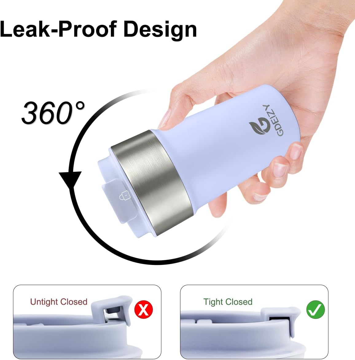 17oz Insulated Travel Coffee Mug, Stainless Steel Cup with Leakproof Lid | 304 Double Wall Vacuum Steel, Long Heat & Cold Retention, 360° Leakproof, BPA-Free Reusable Tumbler, Fits Car Cup Holders