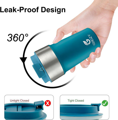 17oz Insulated Travel Coffee Mug, Stainless Steel Cup with Leakproof Lid | 304 Double Wall Vacuum Steel, Long Heat & Cold Retention, 360° Leakproof, BPA-Free Reusable Tumbler, Fits Car Cup Holders