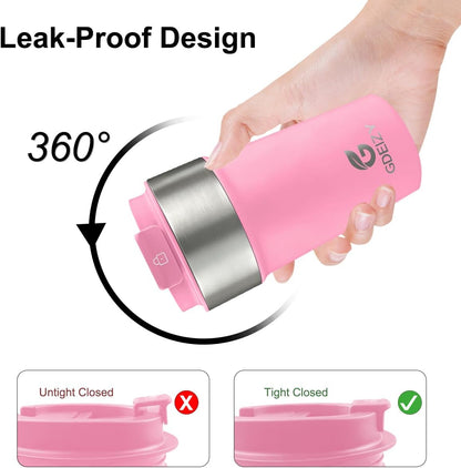 17oz Insulated Travel Coffee Mug, Stainless Steel Cup with Leakproof Lid | 304 Double Wall Vacuum Steel, Long Heat & Cold Retention, 360° Leakproof, BPA-Free Reusable Tumbler, Fits Car Cup Holders