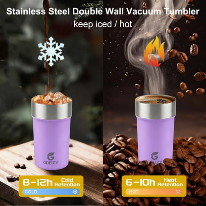 17oz Insulated Travel Coffee Mug, Stainless Steel Cup with Leakproof Lid | 304 Double Wall Vacuum Steel, Long Heat & Cold Retention, 360° Leakproof, BPA-Free Reusable Tumbler, Fits Car Cup Holders