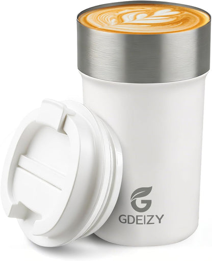 17oz Insulated Travel Coffee Mug, Stainless Steel Cup with Leakproof Lid | 304 Double Wall Vacuum Steel, Long Heat & Cold Retention, 360° Leakproof, BPA-Free Reusable Tumbler, Fits Car Cup Holders