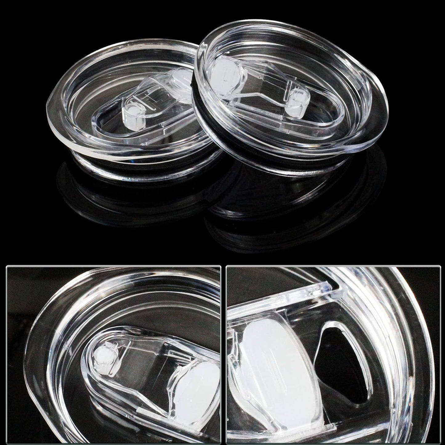 3 Pack 20 oz Skinny Tumbler Replacement Lids for 2.76in Cup Mouth | Spill Proof Splash Resistant Lids Covers Compatible with YETI Rambler and More Tumbler Cups