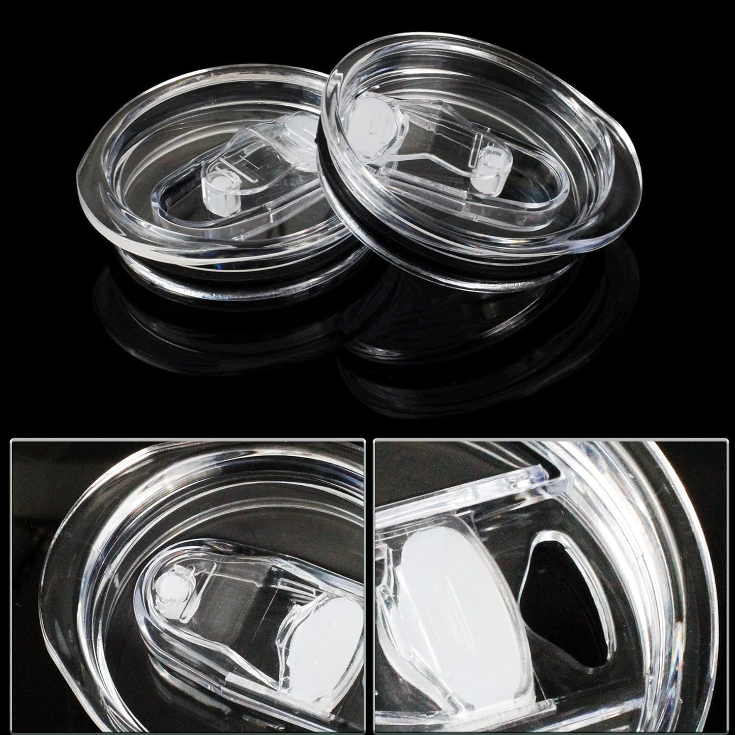 3 Pack 20 oz Skinny Tumbler Replacement Lids for 2.76in Cup Mouth | Spill Proof Splash Resistant Lids Covers Compatible with YETI Rambler and More Tumbler Cups