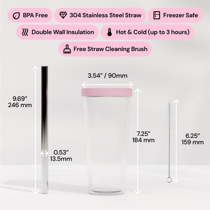 Reusable Boba Cup and Straw Boba Tea Cup Bubble Tea Cup Reusable Iced Coffee Cup Cold Coffee Cup Smoothie Cup with Lid and Straw Smoothie Cup to go Smoothie Tumbler 17 oz - Sage Green