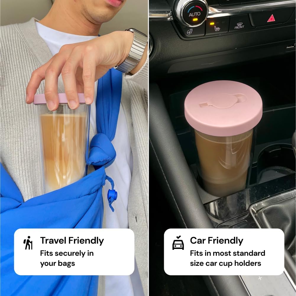 Reusable Boba Cup and Straw Boba Tea Cup Bubble Tea Cup Reusable Iced Coffee Cup Cold Coffee Cup Smoothie Cup with Lid and Straw Smoothie Cup to go Smoothie Tumbler 17 oz - Sage Green