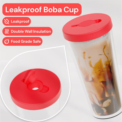 Reusable Boba Cup and Straw Boba Tea Cup Bubble Tea Cup Reusable Iced Coffee Cup Cold Coffee Cup Smoothie Cup with Lid and Straw Smoothie Cup to go Smoothie Tumbler 17 oz - Sage Green