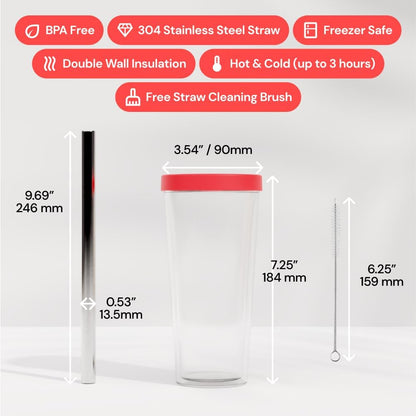 Reusable Boba Cup and Straw Boba Tea Cup Bubble Tea Cup Reusable Iced Coffee Cup Cold Coffee Cup Smoothie Cup with Lid and Straw Smoothie Cup to go Smoothie Tumbler 17 oz - Sage Green