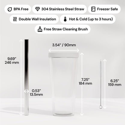Reusable Boba Cup and Straw Boba Tea Cup Bubble Tea Cup Reusable Iced Coffee Cup Cold Coffee Cup Smoothie Cup with Lid and Straw Smoothie Cup to go Smoothie Tumbler 17 oz - Sage Green
