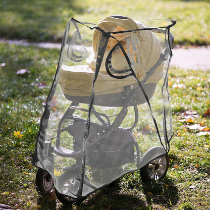 Universal Stroller Rain Cover Windproof Carriage Protection Shield Waterproof Cart Cover for Outdoor Use with Ventilation Suitable for Babies
