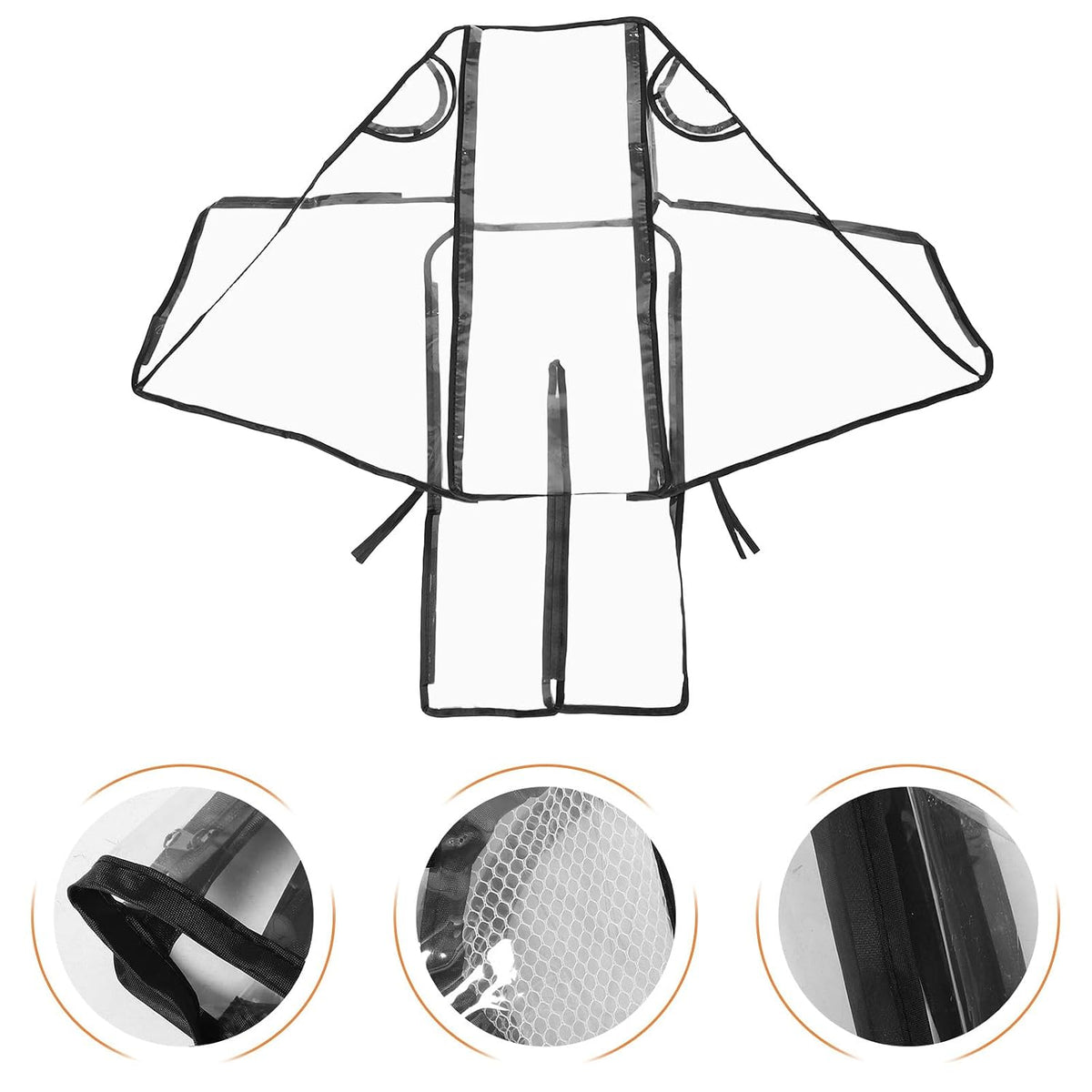 Universal Stroller Rain Cover Windproof Carriage Protection Shield Waterproof Cart Cover for Outdoor Use with Ventilation Suitable for Babies