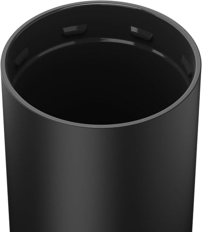 Strova 18oz 100% Leakproof Insulated Coffee Mug | Ceramic-Lined Interior | Built-In Silicone Sleeve for Travel | Locking Flip Lid (Matte Black)