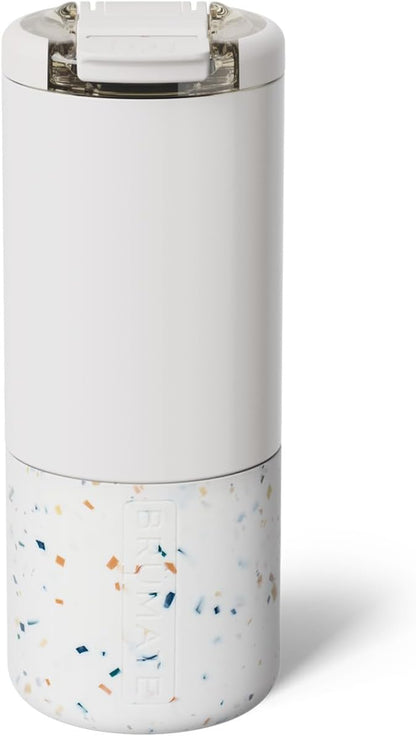 Strova 18oz 100% Leakproof Insulated Coffee Mug | Ceramic-Lined Interior | Built-In Silicone Sleeve for Travel | Locking Flip Lid (Matte Black)