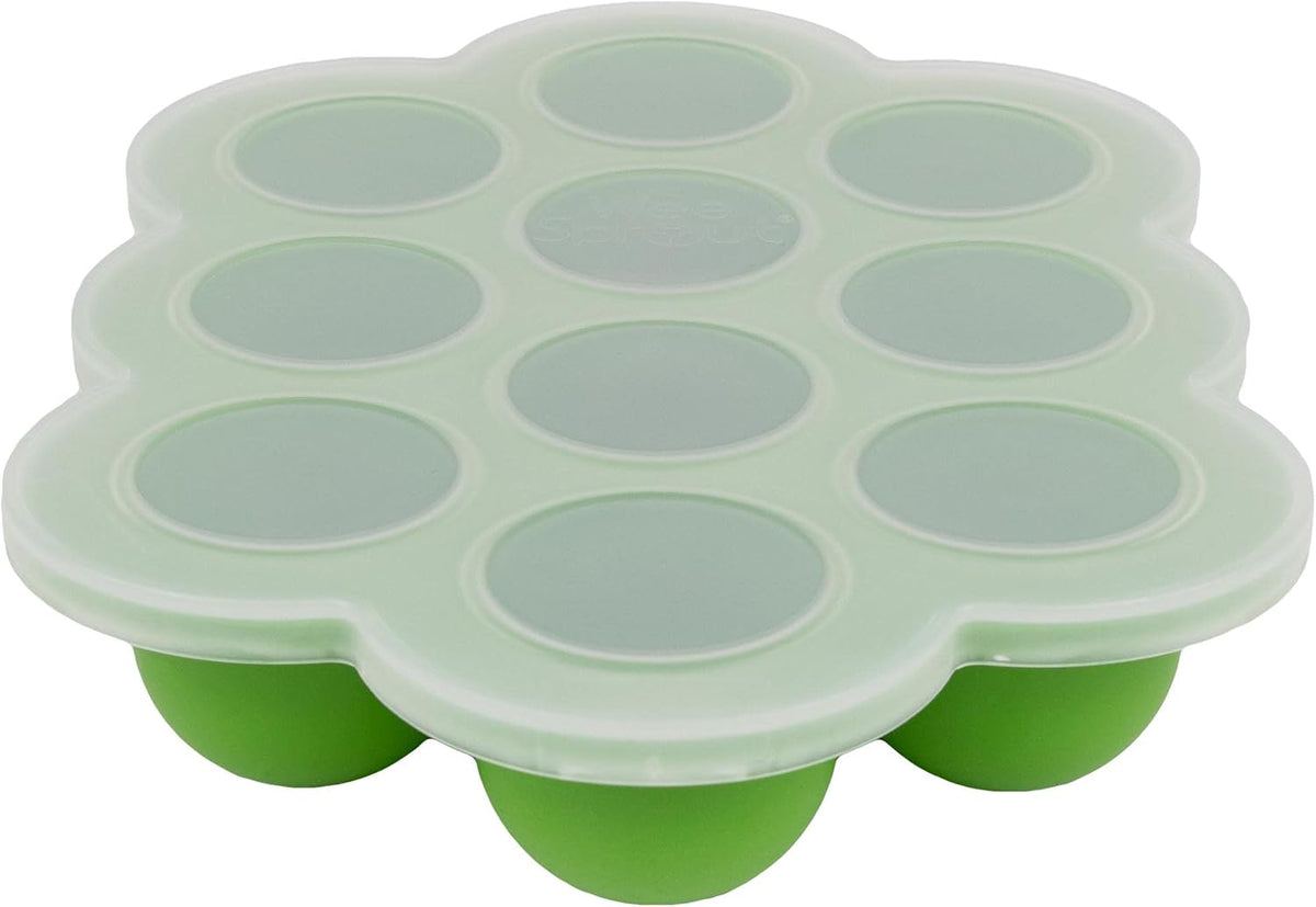 Baby Meal Prep Bundle - Glass Baby Food Storage Jars Containers with Plastic Lids & Silicone Freezer Tray - Microwave, Freezer & Dishwasher Safe - for Baby Food & Breast Milk
