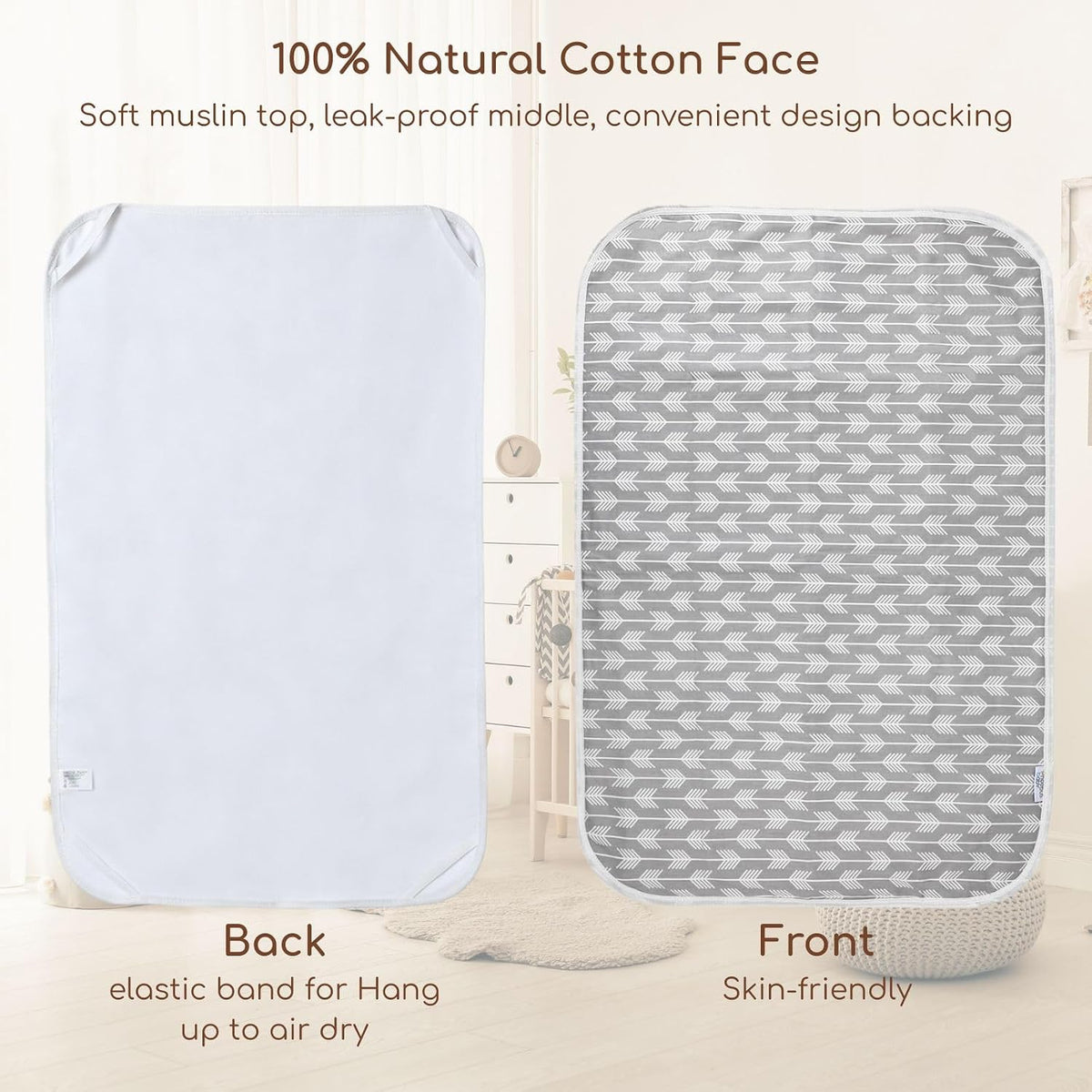Baby Diaper Changing Pad, Waterproof Travel Portable Changing Mat
