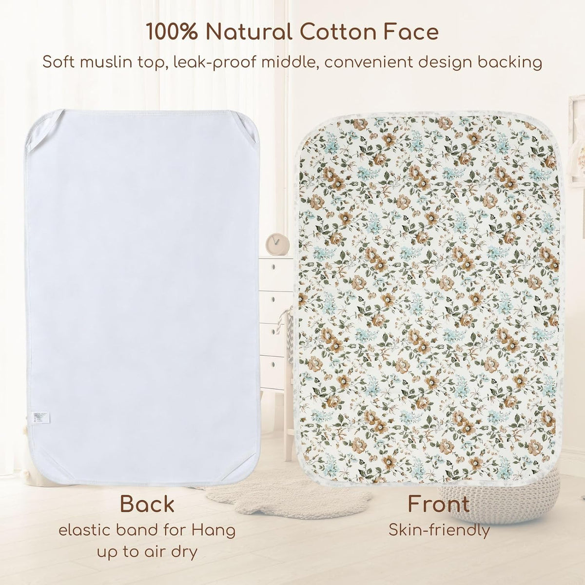 Baby Diaper Changing Pad, Waterproof Travel Portable Changing Mat