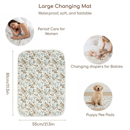 Baby Diaper Changing Pad, Waterproof Travel Portable Changing Mat