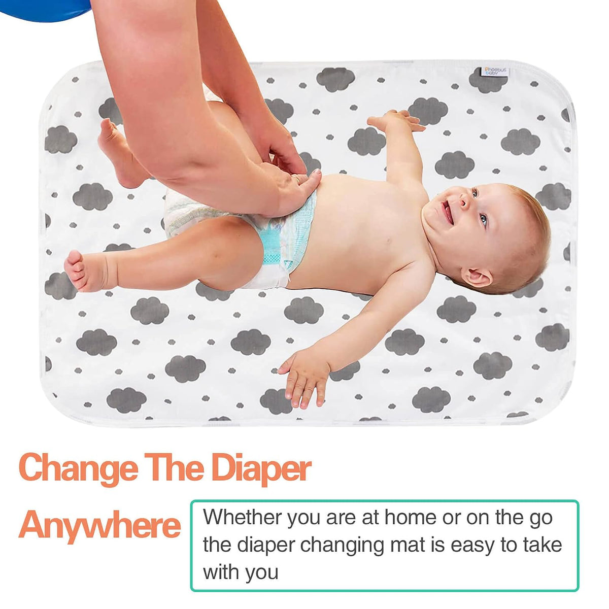 Baby Diaper Changing Pad, Waterproof Travel Portable Changing Mat