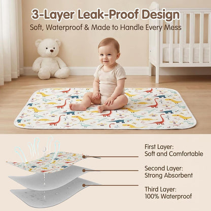 Baby Diaper Changing Pad, Waterproof Travel Portable Changing Mat