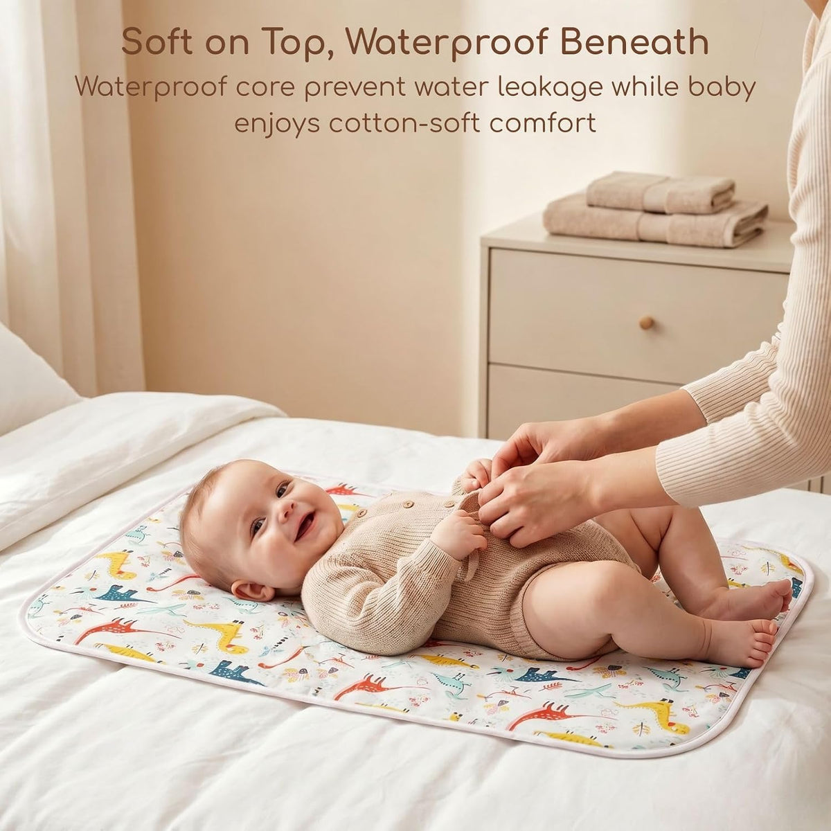 Baby Diaper Changing Pad, Waterproof Travel Portable Changing Mat