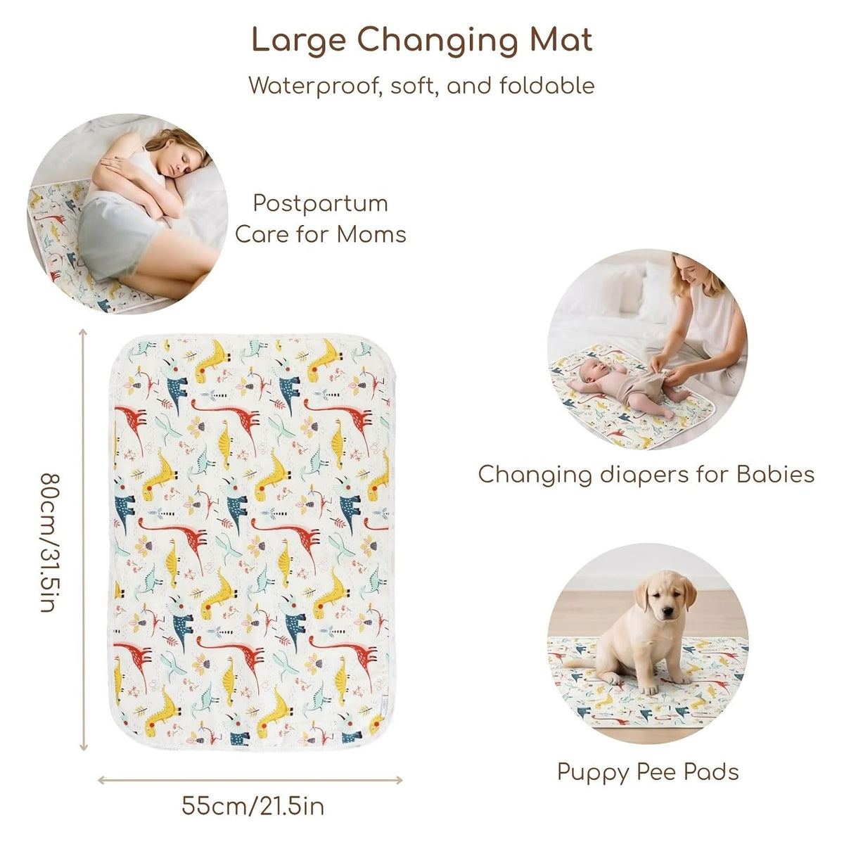 Baby Diaper Changing Pad, Waterproof Travel Portable Changing Mat