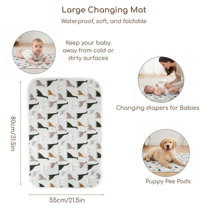 Baby Diaper Changing Pad, Waterproof Travel Portable Changing Mat