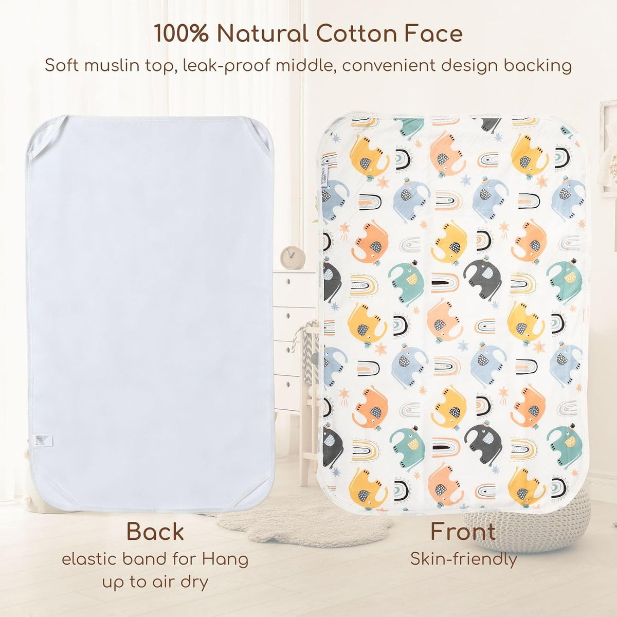 Baby Diaper Changing Pad, Waterproof Travel Portable Changing Mat