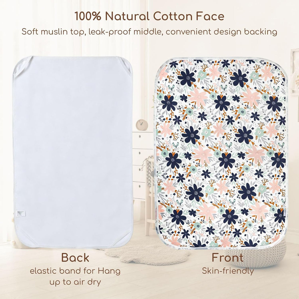 Baby Diaper Changing Pad, Waterproof Travel Portable Changing Mat