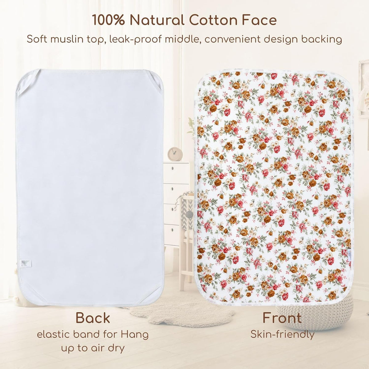 Baby Diaper Changing Pad, Waterproof Travel Portable Changing Mat