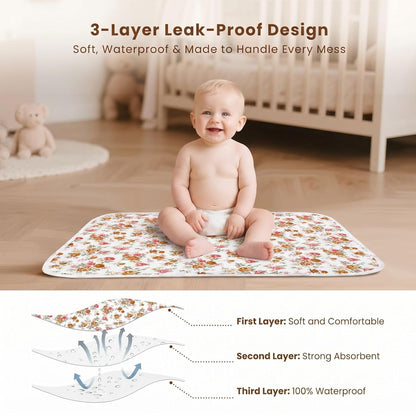 Baby Diaper Changing Pad, Waterproof Travel Portable Changing Mat