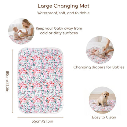 Baby Diaper Changing Pad, Waterproof Travel Portable Changing Mat
