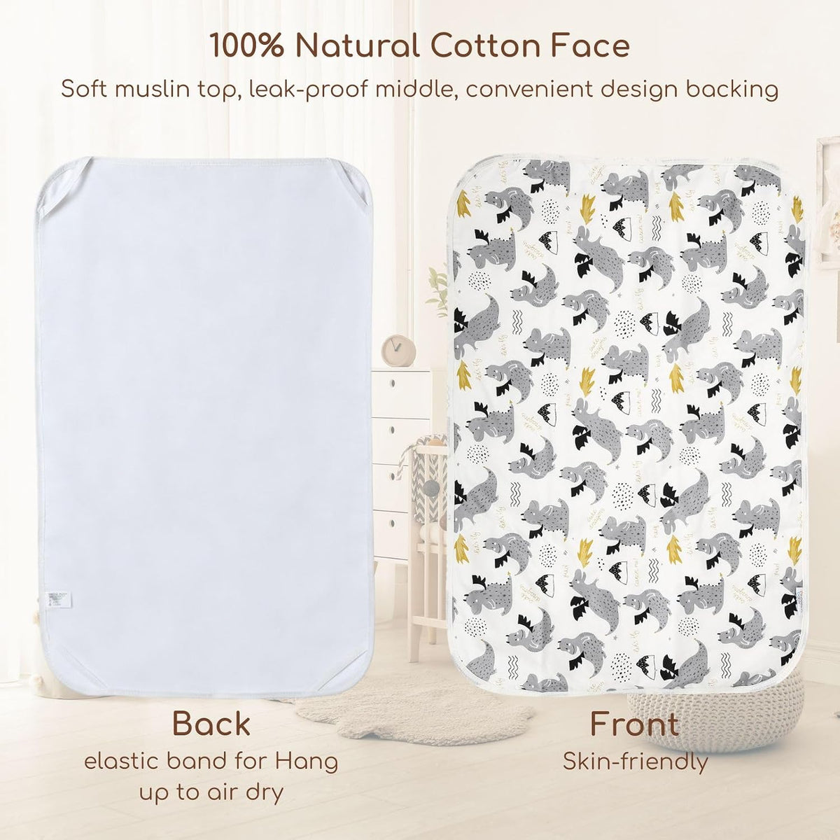 Baby Diaper Changing Pad, Waterproof Travel Portable Changing Mat
