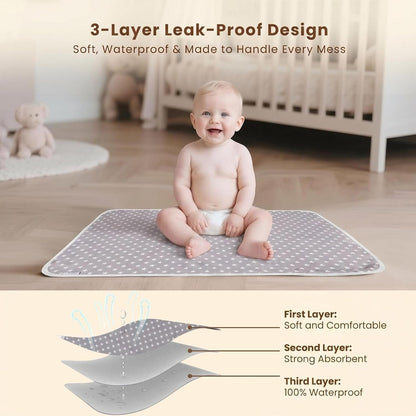 Baby Diaper Changing Pad, Waterproof Travel Portable Changing Mat