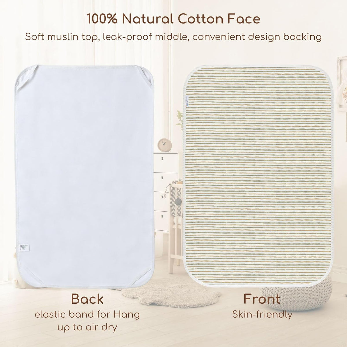 Baby Diaper Changing Pad, Waterproof Travel Portable Changing Mat