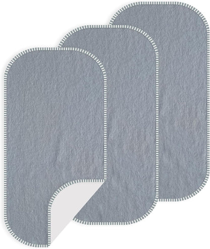 Baby Waterproof Changing Pad Liners (6 Pack) - Washable Reusable Changing Table Cover Liners Double, Portable Diaper Pads, Grey Line