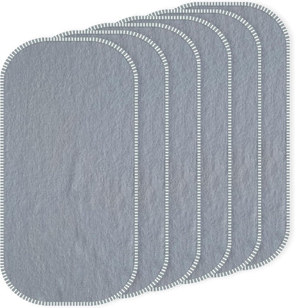 Baby Waterproof Changing Pad Liners (6 Pack) - Washable Reusable Changing Table Cover Liners Double, Portable Diaper Pads, Grey Line