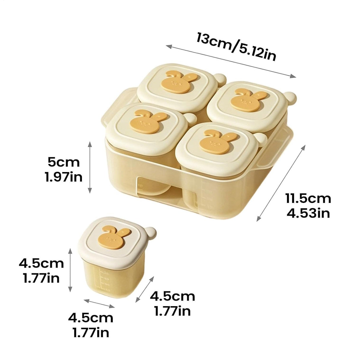 Freezer Trays, Food Storage Container with Child Safe Design, Home Use