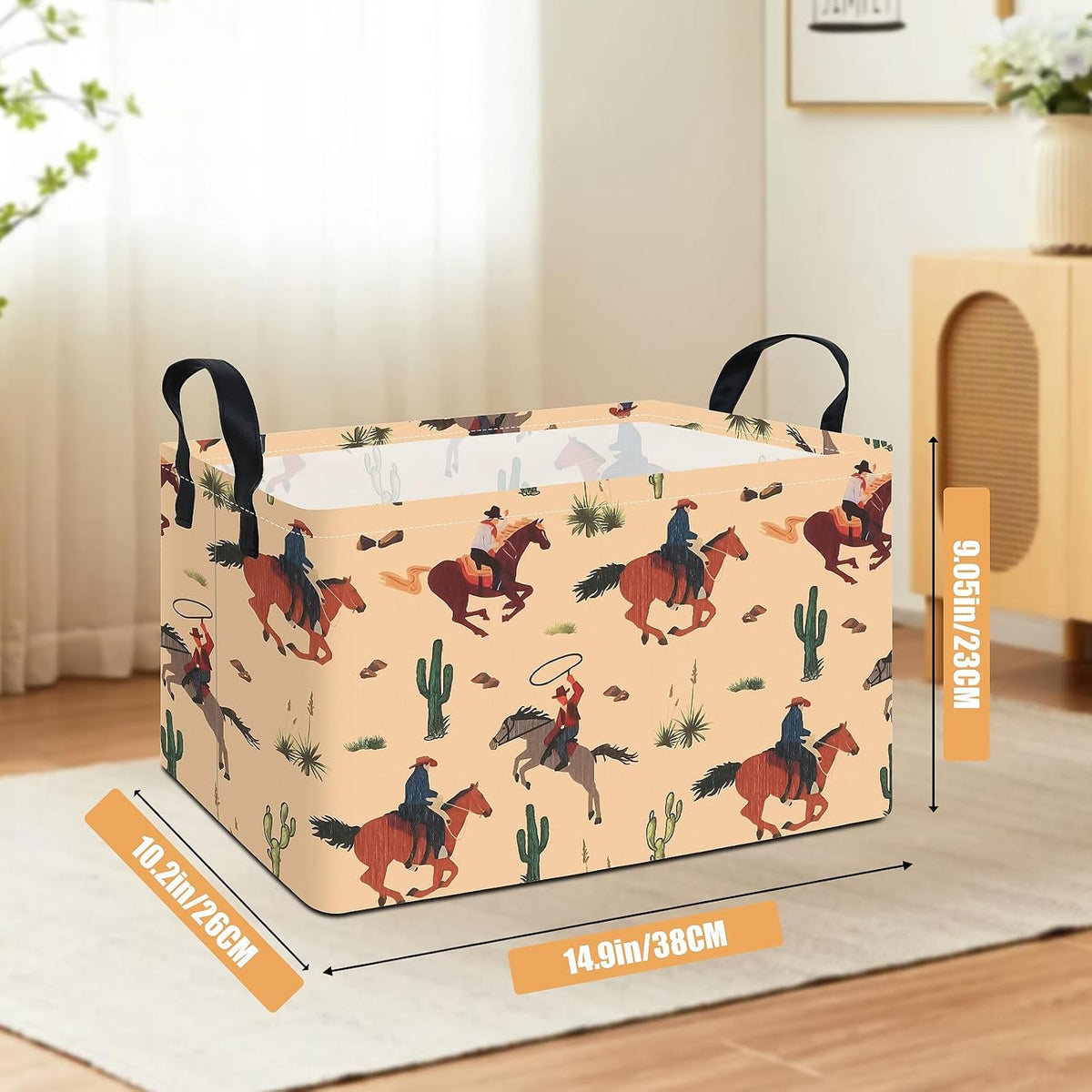 Rectangular Collapsible Simplified Zoo Storage Basket Nursery Organizer - Colors B