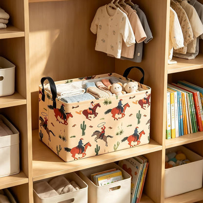 Rectangular Collapsible Simplified Zoo Storage Basket Nursery Organizer - Colors B