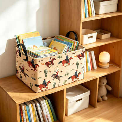 Rectangular Collapsible Simplified Zoo Storage Basket Nursery Organizer - Colors B