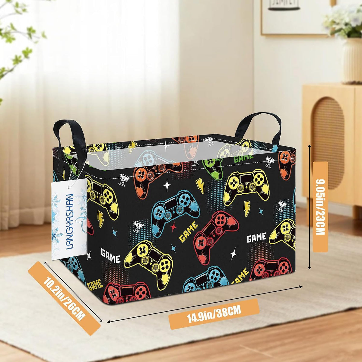 Rectangular Collapsible Simplified Zoo Storage Basket Nursery Organizer - Colors B