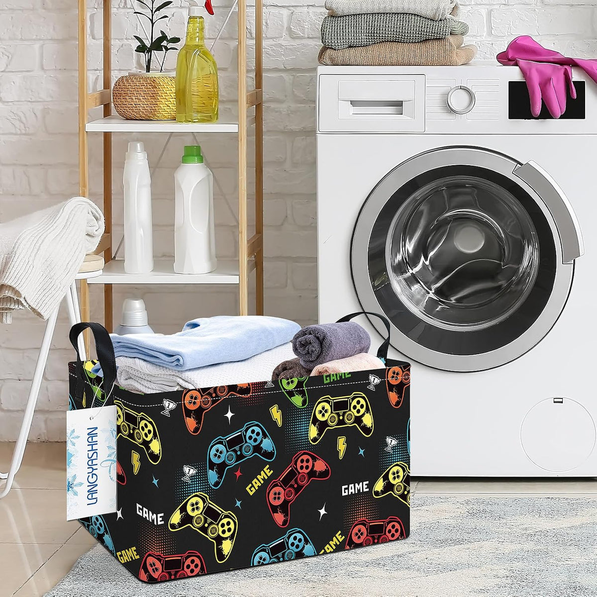 Rectangular Collapsible Simplified Zoo Storage Basket Nursery Organizer - Colors B