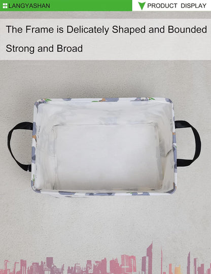 Rectangular Collapsible Simplified Zoo Storage Basket Nursery Organizer - Colors B