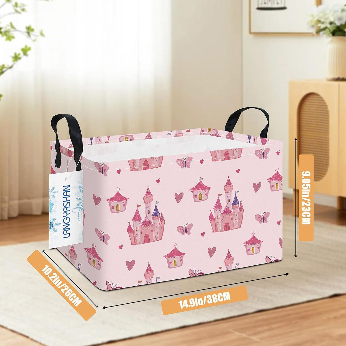 Rectangular Collapsible Simplified Zoo Storage Basket Nursery Organizer - Colors B