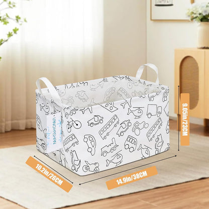 Rectangular Collapsible Simplified Zoo Storage Basket Nursery Organizer - Colors B