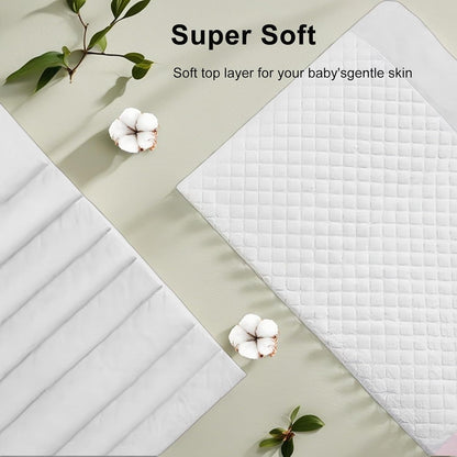 Disposable Changing Pad Liners Super Soft, Disposable Changing Pads, Ultra Absorbent & Waterproof - Covers Any Surface for Mess Free Baby Diaper Changes (White)