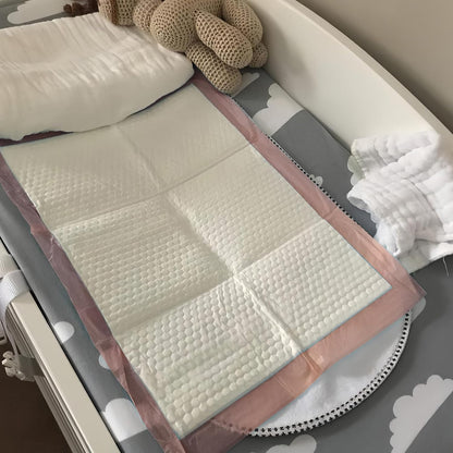 Disposable Changing Pad Liners Super Soft, Disposable Changing Pads, Ultra Absorbent & Waterproof - Covers Any Surface for Mess Free Baby Diaper Changes (White)