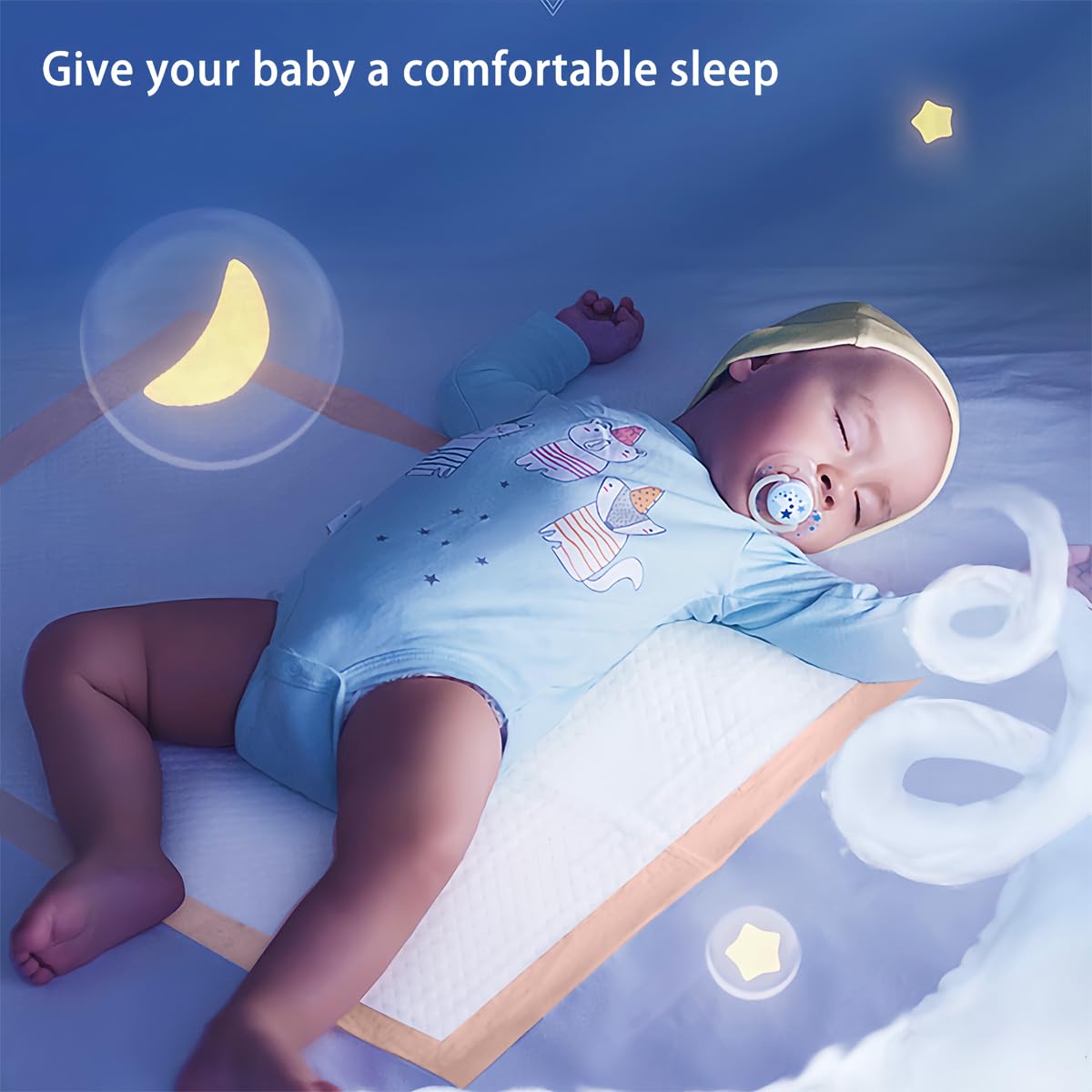 Disposable Changing Pad Liners Super Soft, Disposable Changing Pads, Ultra Absorbent & Waterproof - Covers Any Surface for Mess Free Baby Diaper Changes (White)