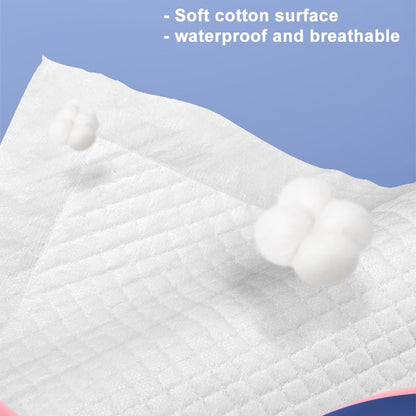 Disposable Changing Pad Liners Super Soft, Disposable Changing Pads, Ultra Absorbent & Waterproof - Covers Any Surface for Mess Free Baby Diaper Changes (White)